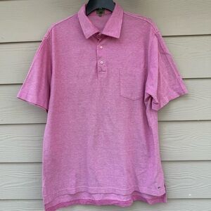Sid Mashburn Men's Pink Short-Sleeve Polo Shirt with Pocket